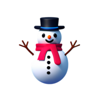 Snowman  Cute Cartoon AI Generative png