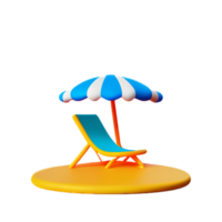 été chaise plage ai génératif png