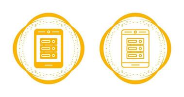 icono de vector de teléfono de datos