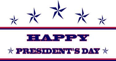 Happy President's Day logo icon symbol design transparent background png