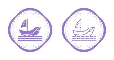 icono de vector de barco