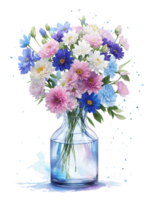 fleur bouquet pot ai généré png