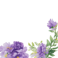 purple flower bouquet AI generated png
