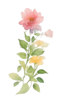 flower bouquet watercolor AI generated png