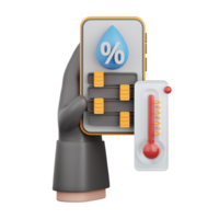 3d representación humedad controlar aislado útil para agricultura, tecnología, inteligente granja y innovación diseño png