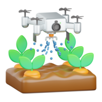 3d Renderização zangão isolado útil para agricultura, tecnologia, inteligente Fazenda e inovação Projeto png