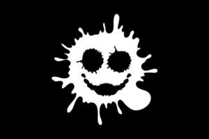 sonriente cara cepillo estilo grunge vector diseño