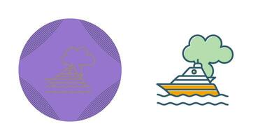 Ship Pollution Vector Icon