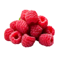 A fresh pile of juicy raspberries ai generative png