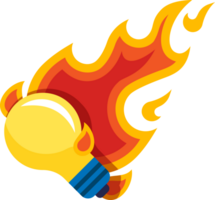 light bulb fire icon. png