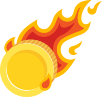 money coin fire icon. png