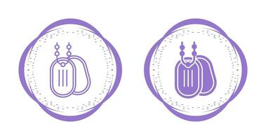 Army Dog Tag Vector Icon