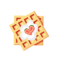 A strawberry jam waffle png