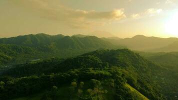 Mountain View Golden Hour Aerial Photo