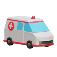 ambulância 3d ícone ilustrações png