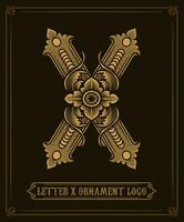 Vintage ornament logo letter x - Vector Logo