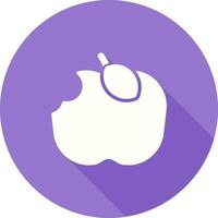 manzana comido vector icono