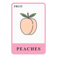 Peaches Customizable Playing Name Card Healthy Fruit Ingredients png