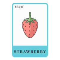 Strawberries Customizable Playing Name Card Healthy Fruit Ingredients png