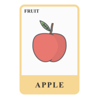Apple Customizable Playing Name Card Healthy Fruit Ingredients png