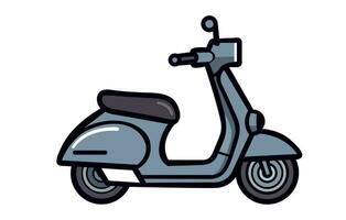 Scooter transport flat icons set. Set of vector modern scooters and colorful style,