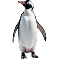 Penguin Glacier Antarctica. AI Generative png