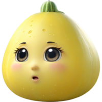 Jaune melon avec calme affronter. ai génératif png