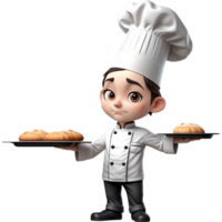 Chef is holding a baking sheet with Disgusted expression. AI Generative png