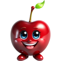 rouge Cerise avec contenu sourire. ai génératif png