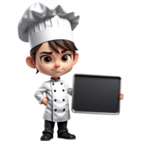 Chef is holding a baking sheet with Disgusted expression. AI Generative png