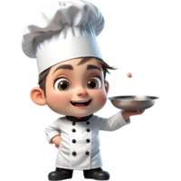 chef est en portant une tamis avec effrayé expression. ai génératif png