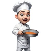 Chef is holding a sieve with Scared expression. AI Generative png
