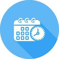 Calendar with clock Vector Icon