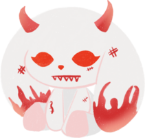 Halloween Teufel Weiß Hase png