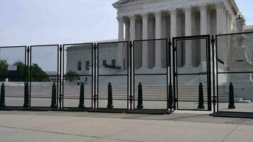 Supreme Court Security Fence after Decision to Overturn Rowe vs. Wade and Abortion Rights video