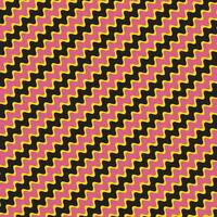 simple abstract babypink and black color wavy digonal line zig zag pattern on yellow background vector