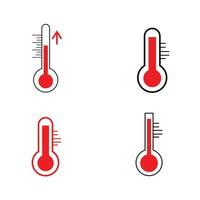 High Temperature Warning Icon On White background. Vector illustration.