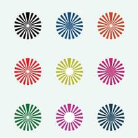 Sunburst element radial stripes vector