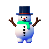 monigote de nieve linda dibujos animados ai generativo png