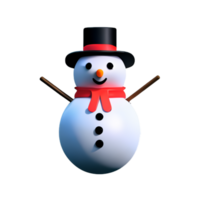 Snowman  Cute Cartoon AI Generative png