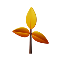 Rowan Autumn Leaf AI Generative png