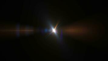 Abstract loop multicolored star optical lens flares shine light video