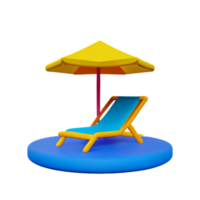 été chaise plage ai génératif png