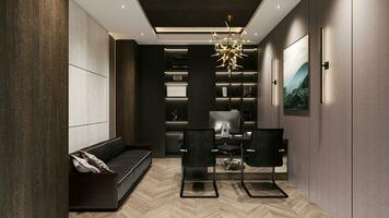 Elevate Your Brand with Remarkable Office Space Interior Design 3D rendering photo