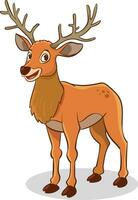 Cartoon Illustration of Cute deer Animal Mascot Character vector