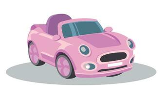 rosado batería coche vector ilustración