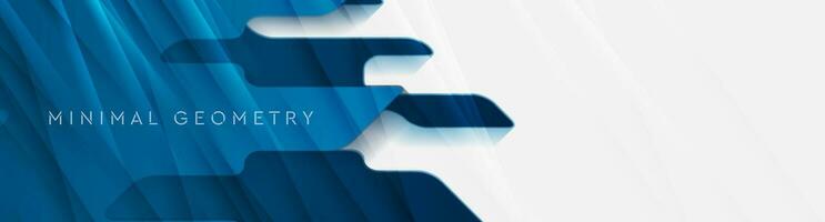 Blue and grey geometric shapes abstract tech background vector