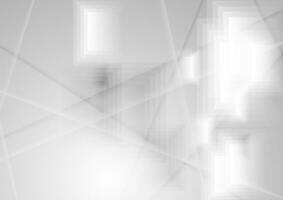 Grey abstract technology geometric background vector