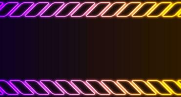 Yellow violet glowing neon abstract technology background vector