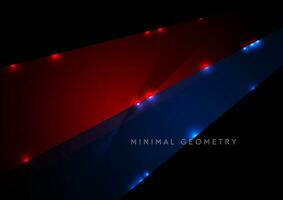 Abstract blue and red glowing shiny background vector